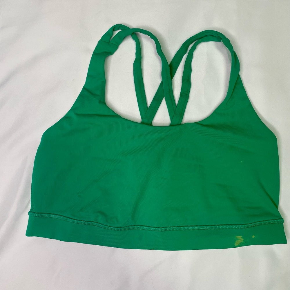 LuluLemon Energy Sports Bra Green size 8